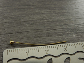 Korupiikki pallopää, 30x0.5mm, kulta, 100kpl