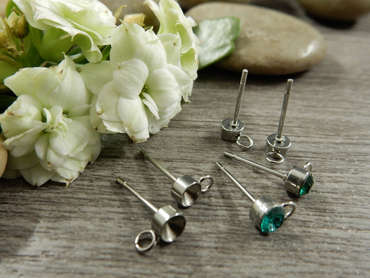 Korvakorutappi lenkillä, 4x13mm, rst, 1pari