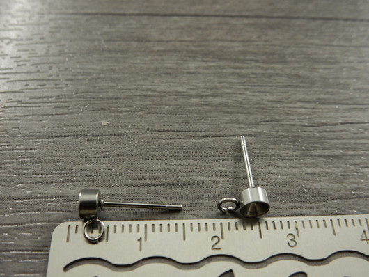 Korvakorutappi lenkillä, 4x13mm, rst, 1pari