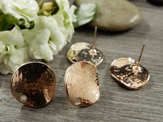 Korvakorutappi ympyrä, 16mm, ruusukulta, 1pari