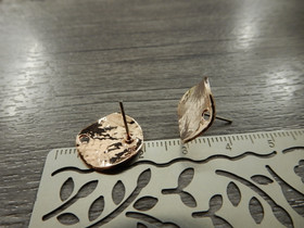 Korvakorutappi ympyrä, 16mm, ruusukulta, 1pari