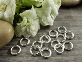 Välirengas, 6x1mm, avattava, kirkashopea, 100kpl