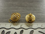 Helmihäkki spiraali, 12x9mm, kulta, 1kpl
