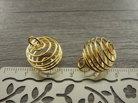 Helmihäkki spiraali, 17x15mm, kulta, 1kpl