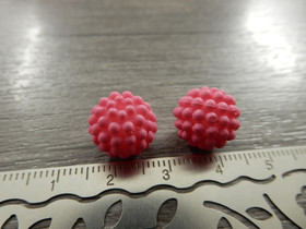 Akryylihelmi vadelma, 12mm, pinkki, 10kpl