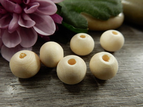 Puuhelmi, 10mm, vaaleanruskea, 10kpl