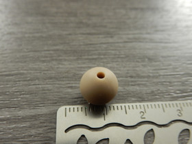 Silikonihelmi, 9mm, tumma beige, 1kpl