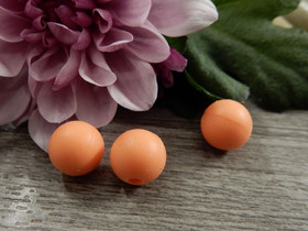 Silikonihelmi, 9mm, oranssi, 1kpl