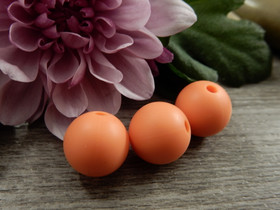 Silikonihelmi, 12mm, oranssi, 1kpl