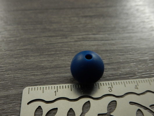 Silikonihelmi, 12mm, sininen, 1kpl