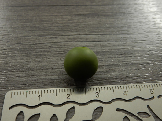 Silikonihelmi, 12mm, maastonvihreä, 1kpl