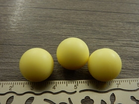 Silikonihelmi, 15mm, vaaleankeltainen, 1kpl