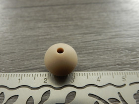 Silikonihelmi, 12mm, tummabeige, 1kpl