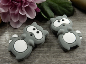 Silikonihelmi pesukarhu, 31x20mm, harmaa, 1kpl