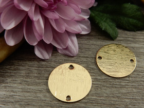 Ympyräriipus/ linkki, 15mm, vaaleakulta, 1kpl