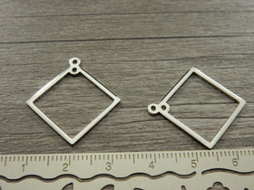 Neliöriipus/ linkki, 26x24mm, kromi, 1kpl