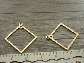 Neliöriipus/ linkki, 26x24mm, vaaleakulta, 1kpl