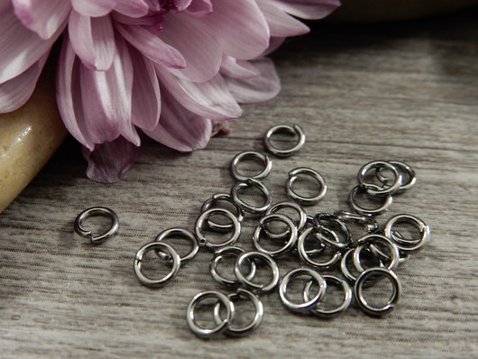 Välirengas, 4x0.7mm, avattava, gunmetal, 100kpl