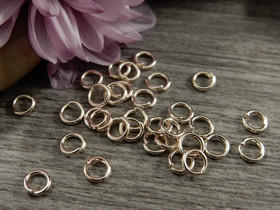 Välirengas, 4x0.7mm, avattava, vaalearuusukulta, 100kpl