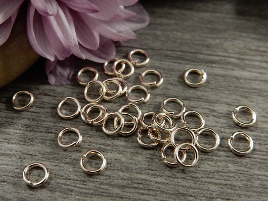 Välirengas, 4x0.7mm, avattava, vaalearuusukulta, 100kpl