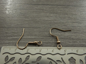 Korvakorukoukku 21x20mm, rst/ruusukulta, 10paria