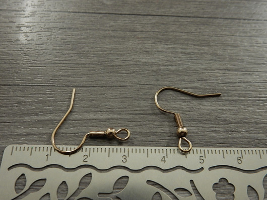 Korvakorukoukku 21x20mm, rst/ruusukulta, 10paria