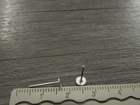 Korvakorutappi, 4x12mm, kirkashopea/rst, 10paria