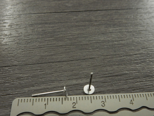 Korvakorutappi, 4x12mm, kirkashopea/rst, 10paria