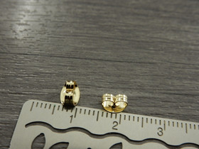 Korvakorun tausta, 6x4.5mm, rst/vaaleakulta, 10kpl