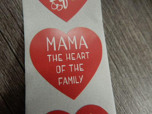 Mama/mom tarra, 25mm, punainen, 10kpl