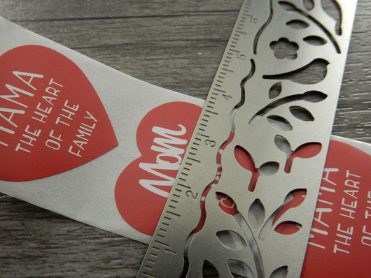 Mama/mom tarra, 25mm, punainen, 10kpl