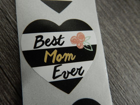Best mom ever tarra, 25mm, moniväri, 10kpl
