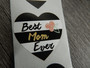 Best mom ever tarra, 25mm, moniväri, 10kpl