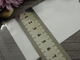 Sellofaanipussi reiällä, 6x14cm, valkoinen, 1kpl