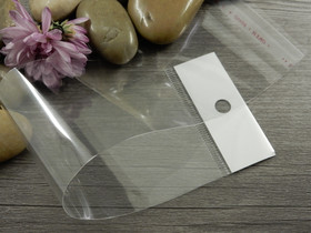 Sellofaanipussi reiällä, 6.5x27.5cm, kirkas, 1kpl