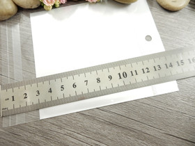 Sellofaanipussi reiällä, 10x14cm, valkoinen, 1kpl