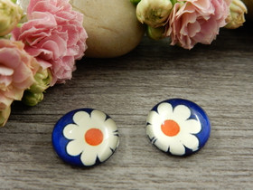 Kapussi kukka, 12mm, sini-valkoinen, 1kpl