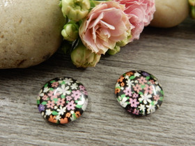 Kapussi kukka, 12mm, moniväri, 1kpl