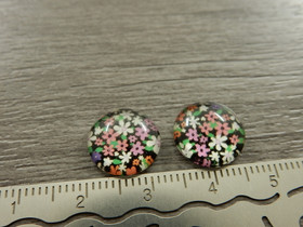 Kapussi kukka, 12mm, moniväri, 1kpl