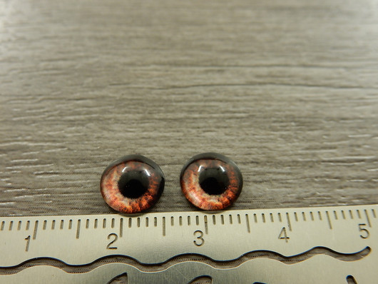Kapussi silmä, 8mm, ruskea, 1kpl