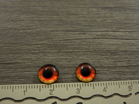 Kapussi silmä, 8mm, oranssi, 1kpl