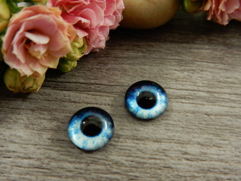 Kapussi silmä, 8mm, vaaleansininen, 1kpl