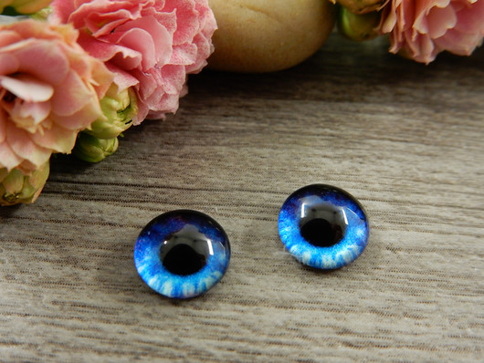 Kapussi silmä, 8mm, sininen, 1kpl