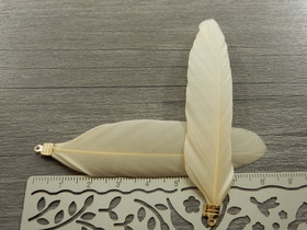 Hanhen sulka/höyhen , n.7cm, beige, 1kpl