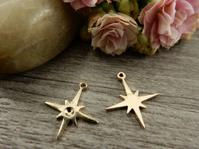 Tähtiriipus, 14x12mm, vaaleakulta, 1kpl