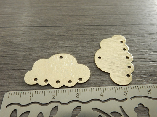 Pilviriipus, 19x30mm, vaaleakulta, 1kpl