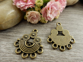 Kuvioriipus/linkki, 22x18mm, pronssi, 1kpl