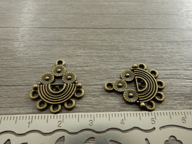 Kuvioriipus/linkki, 22x18mm, pronssi, 1kpl