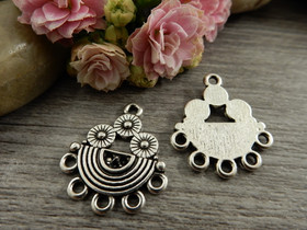 Kuvioriipus/linkki, 22x18mm, kromi, 1kpl