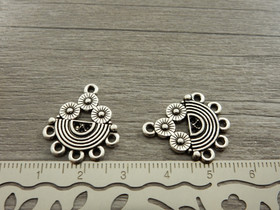 Kuvioriipus/linkki, 22x18mm, kromi, 1kpl